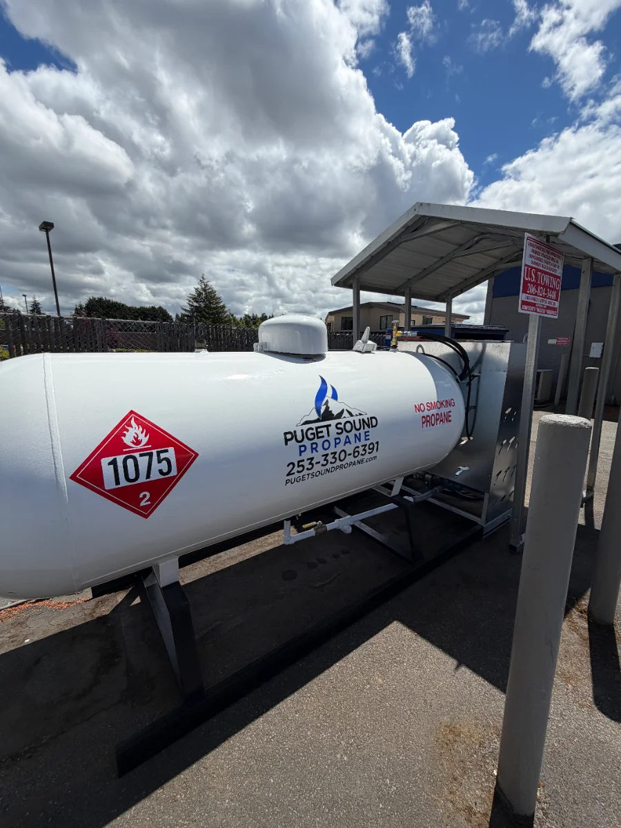 Commercial propane tank installation